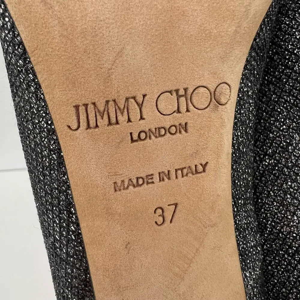 Jimmy Choo Glitter Pointed-Toe Pumps Shoes Heels | Size 37 (US 7)